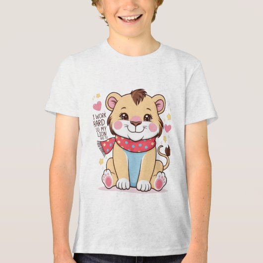 Sad Lion Cub - Soft Pastell Cry Lion T - Shirt (Vorderseite)