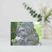 Sad Lion Postcard Postkarte (Stehend Vorderseite)