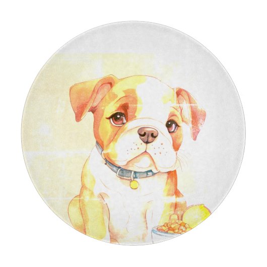 Sad little Bulldog Schneidebrett (Vorderseite)