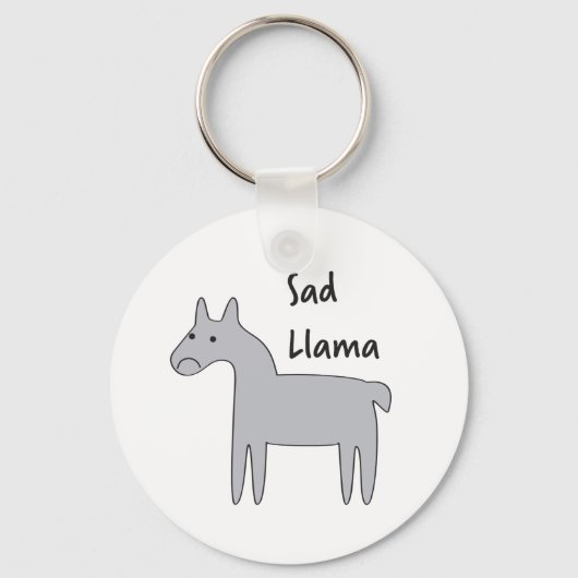 Sad Llama Schlüsselanhänger (Vorderseite)