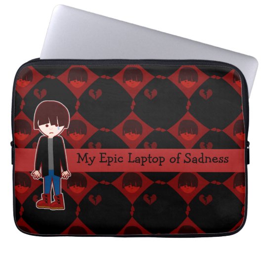 Sad Lonely Emo Boy Laptopschutzhülle (Vorderseite)