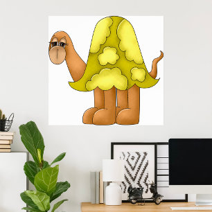 Sad Looking Turtle Poster