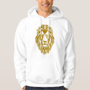 Sad Löwe goldener Kopf Hoodie