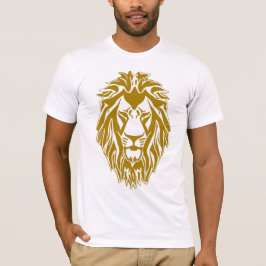 Sad Löwe goldener Kopf T-Shirt