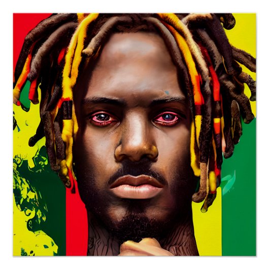 Sad Man Black King Melanin Bruh Brother Poster (Vorderseite)