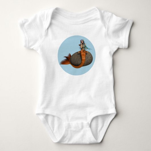Sad Mermaid Baby Strampler (Vorderseite)
