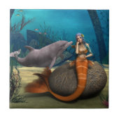 Sad Mermaid Fliese (Vorderseite)