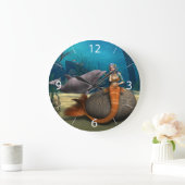 Sad Mermaid Große Wanduhr (Zuhause)
