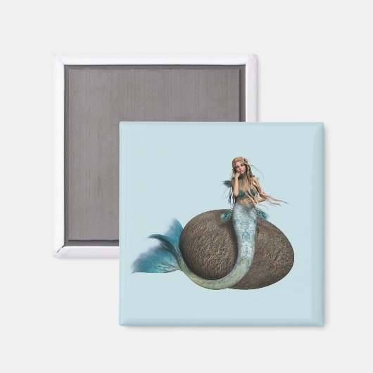 Sad Mermaid Magnet (Vorderseite/Rückseite)