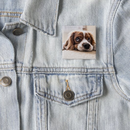 Sad-Mit Augen Cocker Spanierhund Button (Beispiel)