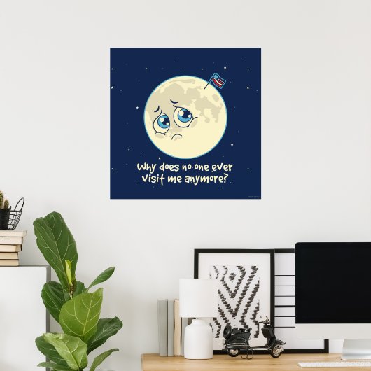 Sad Moon Poster (Heimbüro)