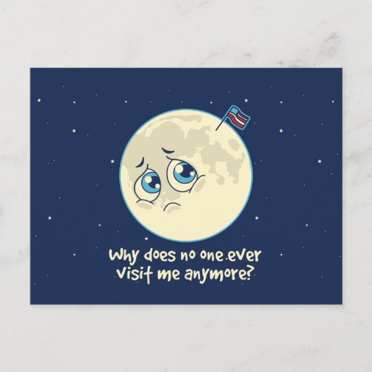 Sad Moon Postkarte (Vorderseite)
