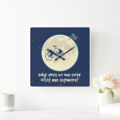 Sad Moon Quadratische Wanduhr (Zuhause)