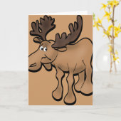 Sad Moose Grußkarte Karte (Gelbe Blume)