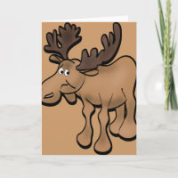 Sad Moose Grußkarte
