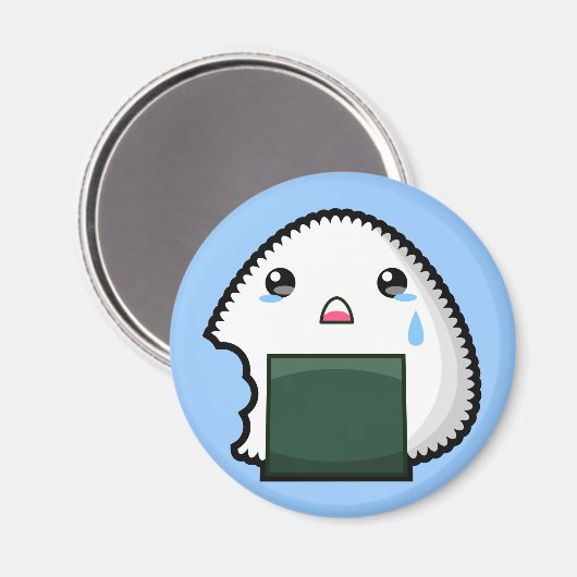 Sad Onigiri Magnet (Vorderseite/Rückseite)
