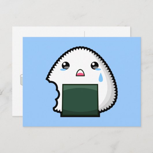 Sad Onigiri Postkarte (Vorne/Hinten)