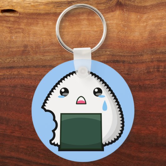 Sad Onigiri Schlüsselanhänger (Vorderseite)