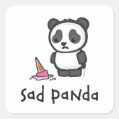 Sad Panda Aufkleber (Vorderseite)