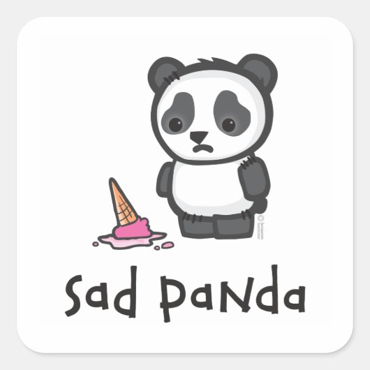 Sad Panda Aufkleber (Vorderseite)