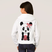 Sad Panda Hoodie für Mädchen (Schwarz voll)