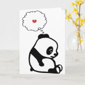 Sad Panda Karte (Gelbe Blume)