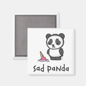 Sad Panda Magnet (Vorderseite/Rückseite)