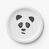 Sad Panda Pappteller (Vorderseite)