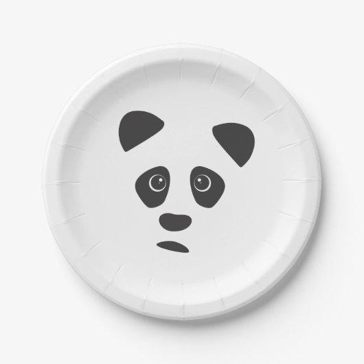 Sad Panda Pappteller (Vorderseite)
