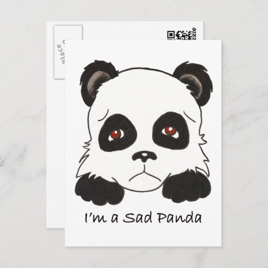 Sad Panda Postkarte (Vorne/Hinten)