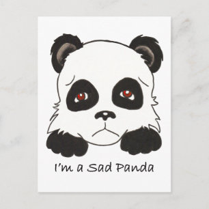 Sad Panda Postkarte