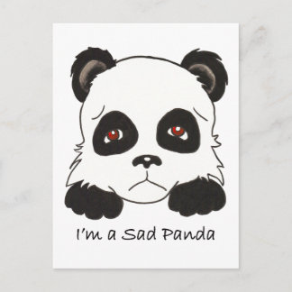 Sad Panda Postkarte