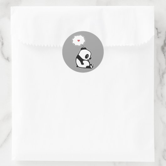 Sad Panda Runder Aufkleber (Tasche)