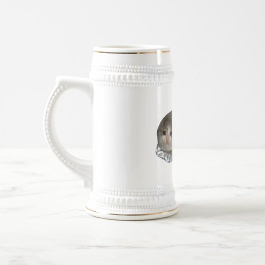 Sad Potato Cat Bierglas (Links)