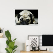 Sad Pug Puppy Dog Poster (Heimbüro)