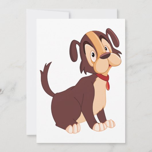 Sad Puppy Dog Einladung (Vorderseite)