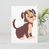 Sad Puppy Dog Einladung (Stehend Vorderseite)