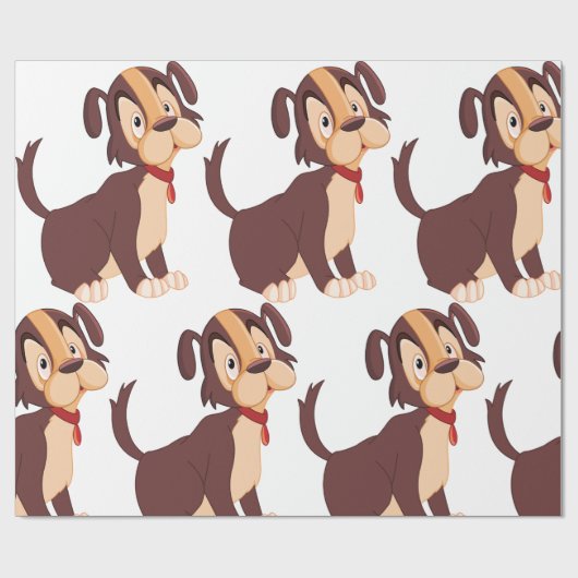 Sad Puppy Dog Geschenkpapier (Flach)