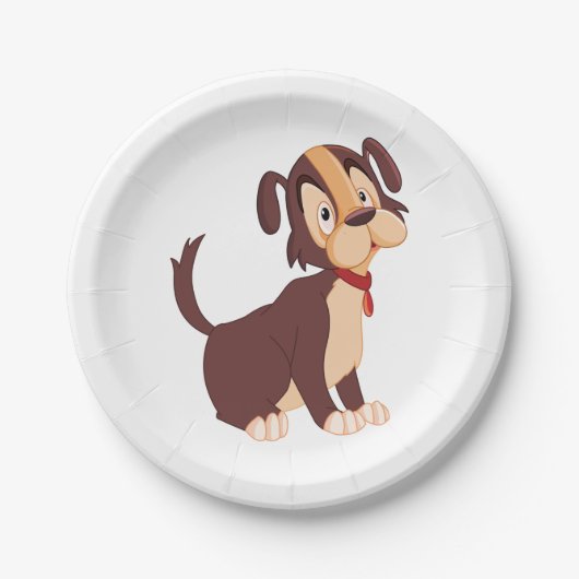 Sad Puppy Dog Pappteller (Vorderseite)