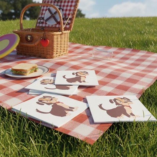 Sad Puppy Dog Serviette