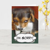 Sad Puppy - ich bin Sorry card Karte (Gelbe Blume)