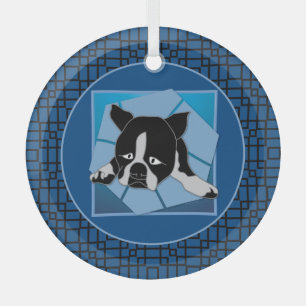 Sad Puppy Ornament Aus Glas