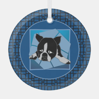 Sad Puppy Ornament Aus Glas