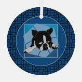 Sad Puppy Ornament Aus Glas (Rückseite)