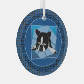 Sad Puppy Ornament Aus Glas (Vorderseite Rechts)