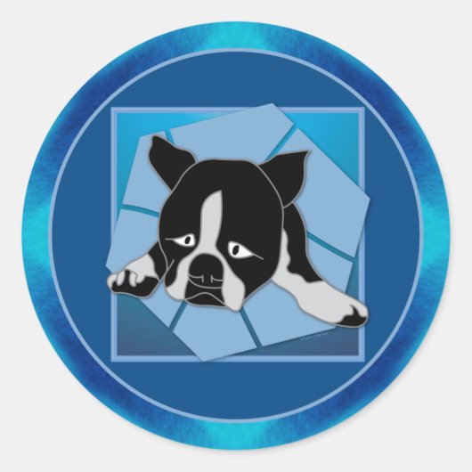 Sad Puppy Runder Aufkleber (Vorderseite)