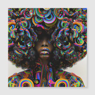 Sad Rainbow Melanin Queen Black Girl Magic Sista Magnetkarte