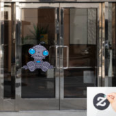 Sad Robot Fensteraufkleber (Büro Tür)