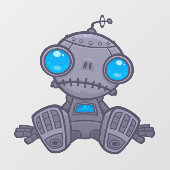 Sad Robot Fensteraufkleber (Blatt)