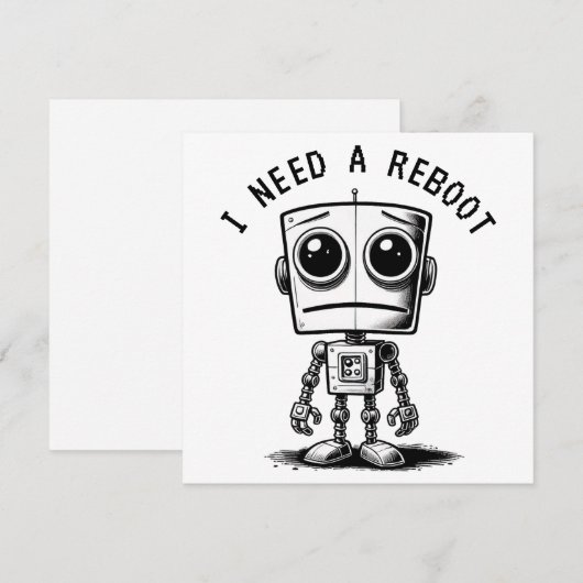 Sad Robot - Ich brauche einen Neustart (Vorne/Hinten)